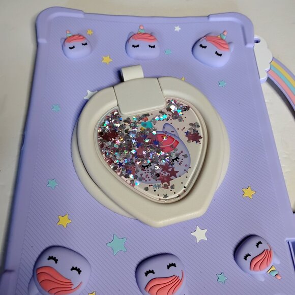 IPad 10.2 Silicone Cover Purple with Unicorns - Picture 11 of 16